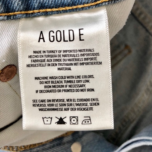 AGOLDE long denim cut-off shorts (Aritzia) - Picture 11 of 15